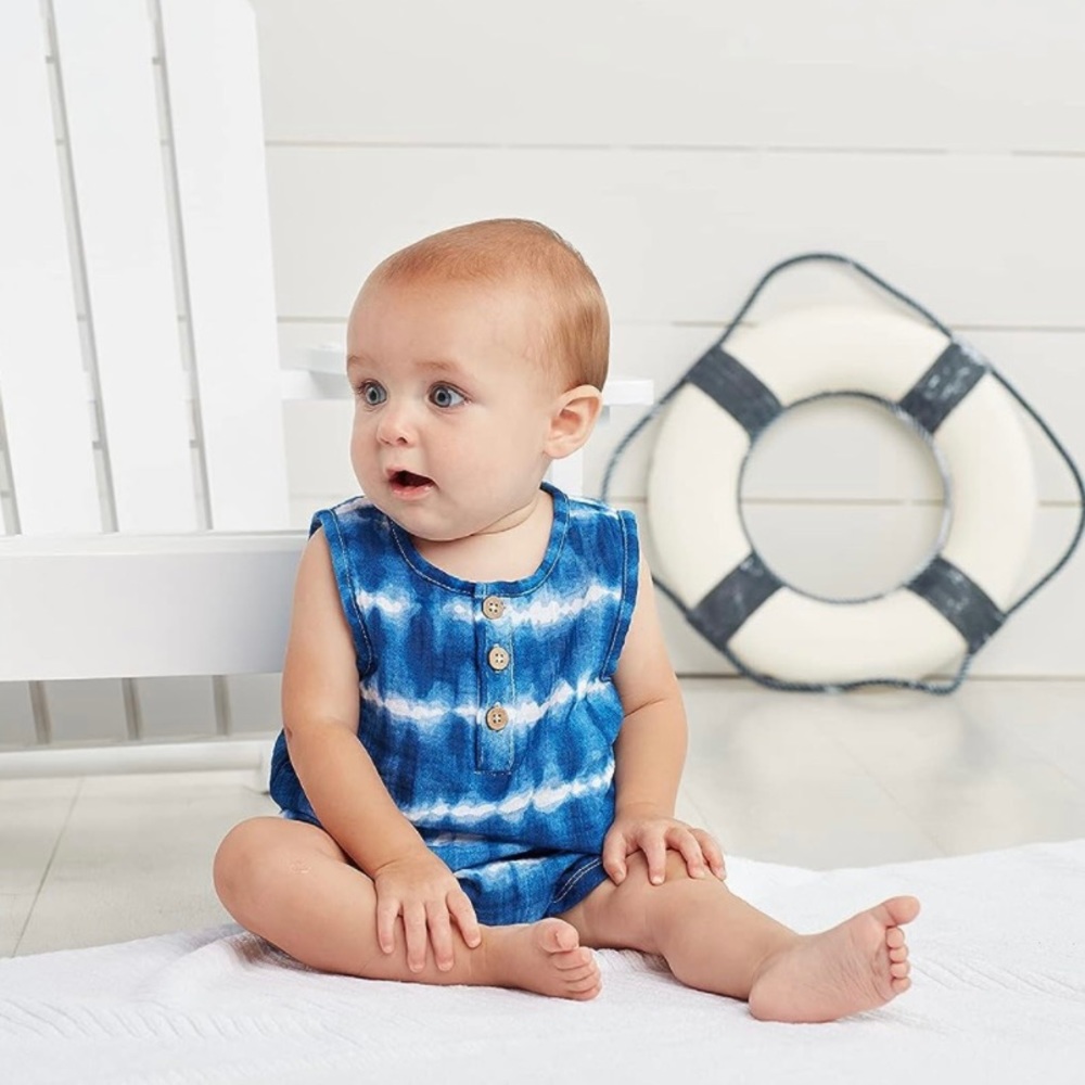 Mud Pie baby Jon Jon Tie Dye 0-3 months